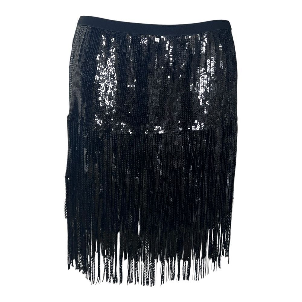 SETA Black Diamond Fringe Skirt Size M